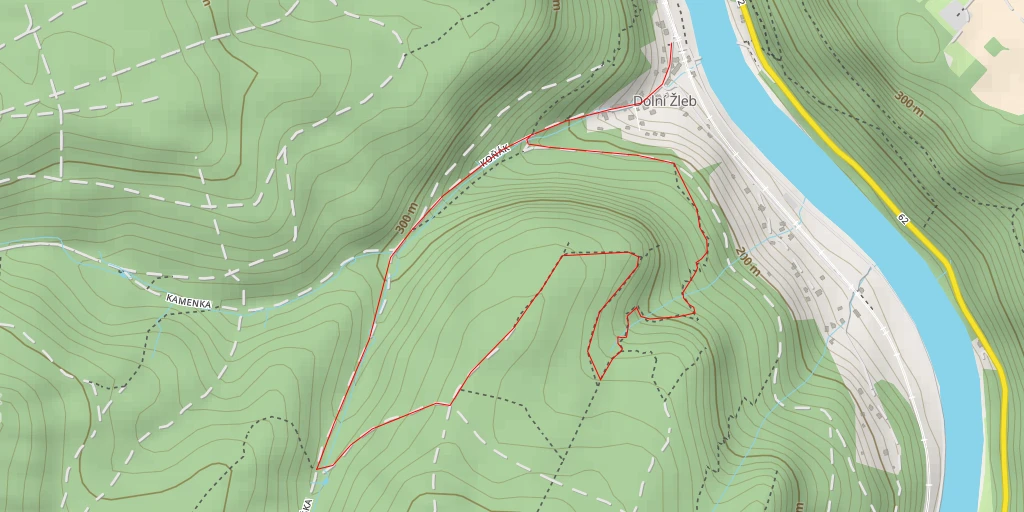 Map of the trail for Spáleniště