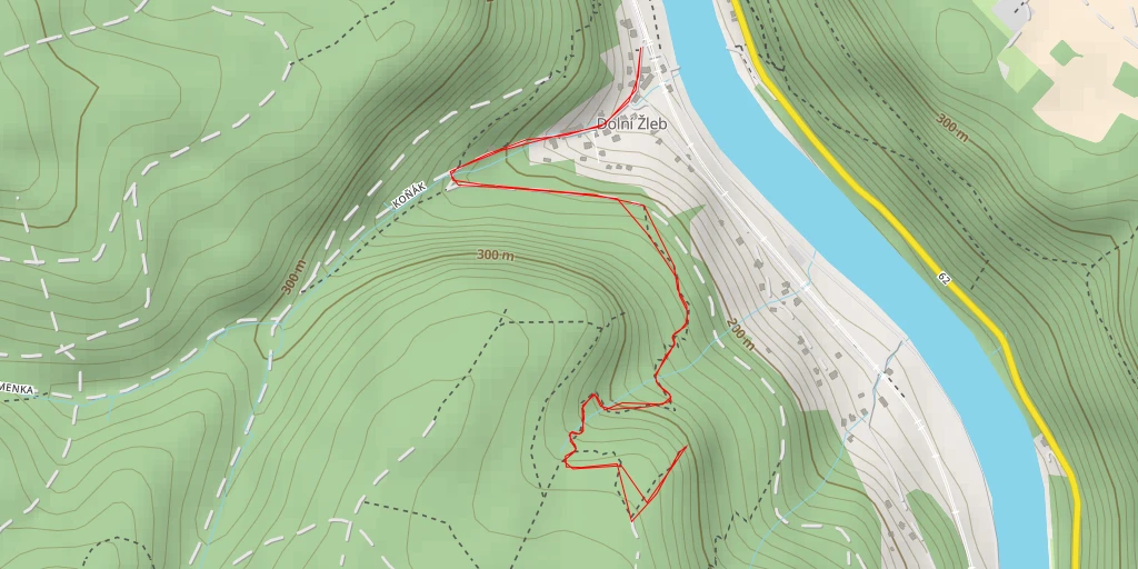 Map of the trail for Preidelova rokle - Preidelova rokle