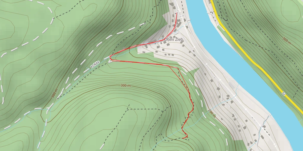 Map of the trail for Labská stezka