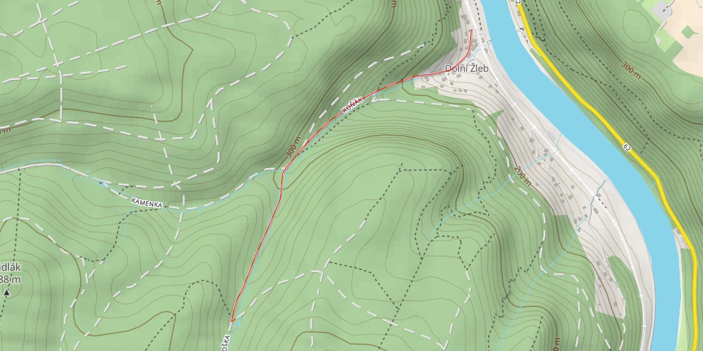 Map of the trail for Laubloška - Laubloška