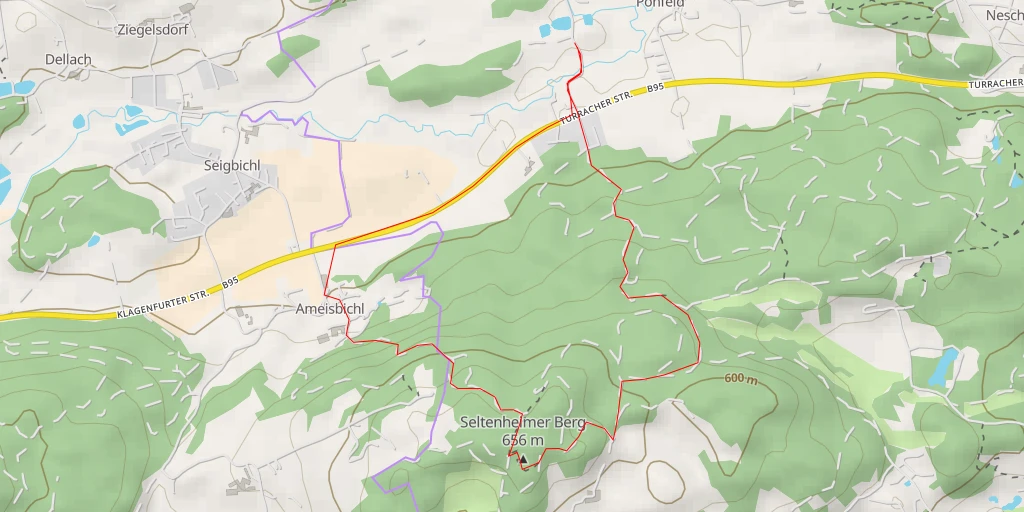 Map of the trail for Seltenheimer Berg