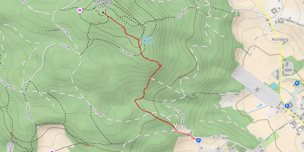 Map of the trail for Kürnberg