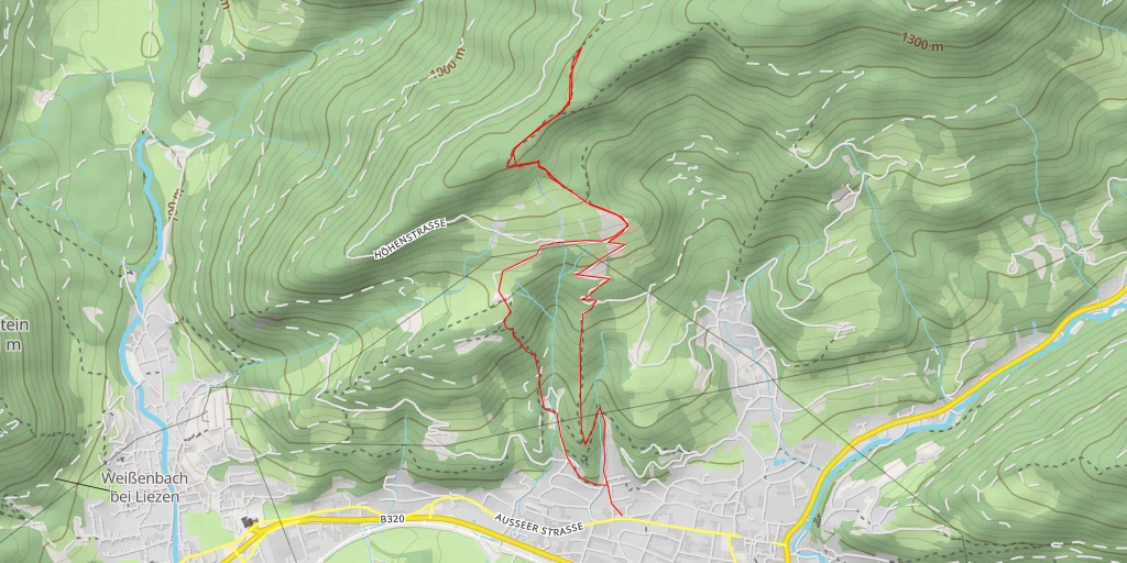 Map of the trail for Dachsteinblick