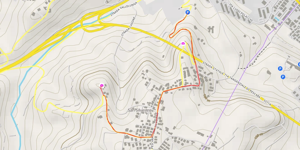 Map of the trail for AI - Il Diavolo e l'Acqua Santa - Pescara