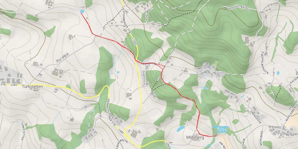 Map of the trail for Ederweg - Eidenberg