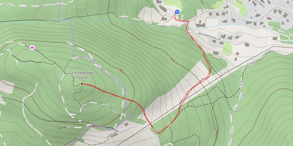 Carte de l'itinéraire :  Schrottkogel