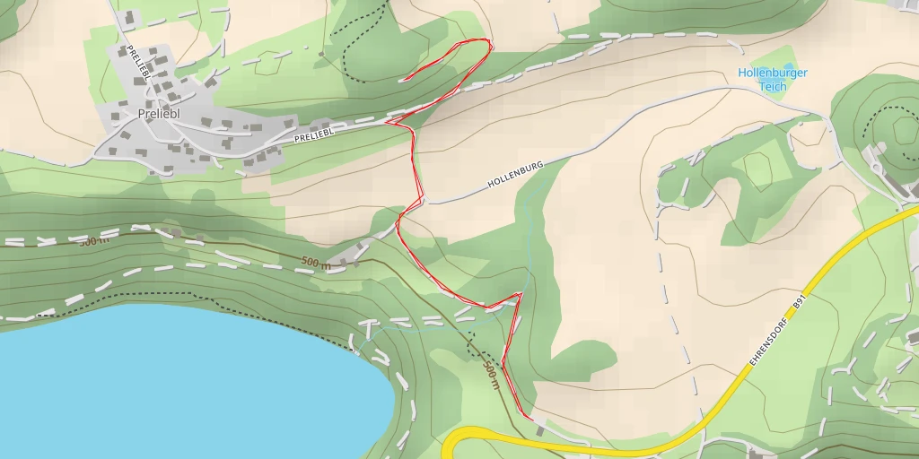 Map of the trail for Preliebl - Preliebl