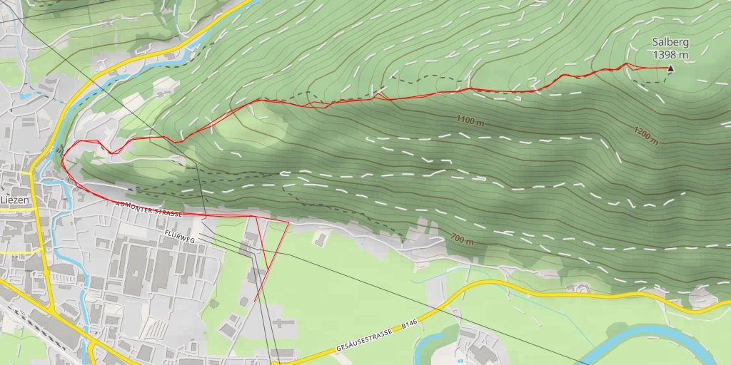 Carte de l'itinéraire :  Salberg