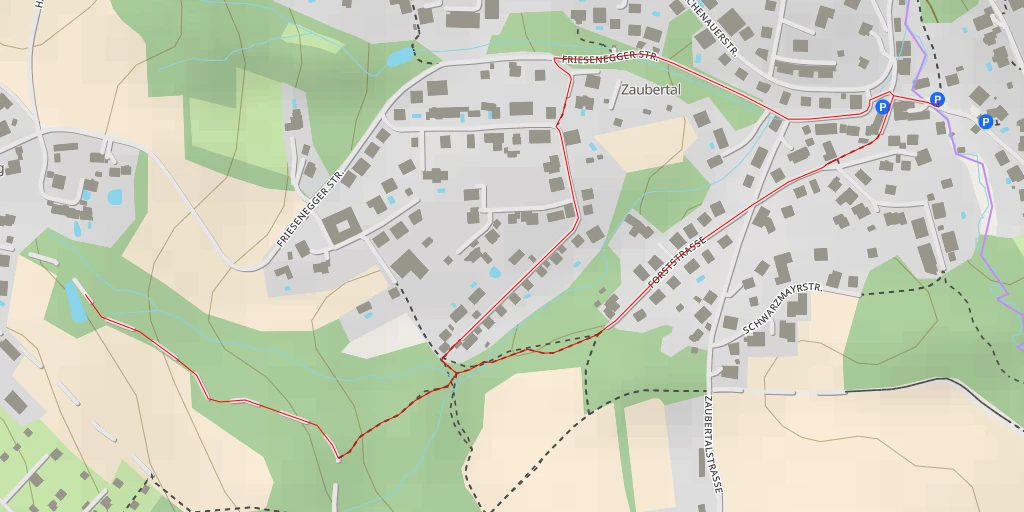 Map of the trail for Lindenbauerweg