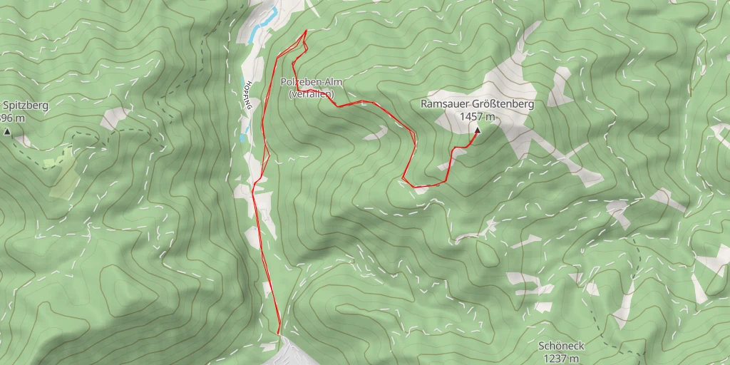 Map of the trail for Ramsauer Größtenberg