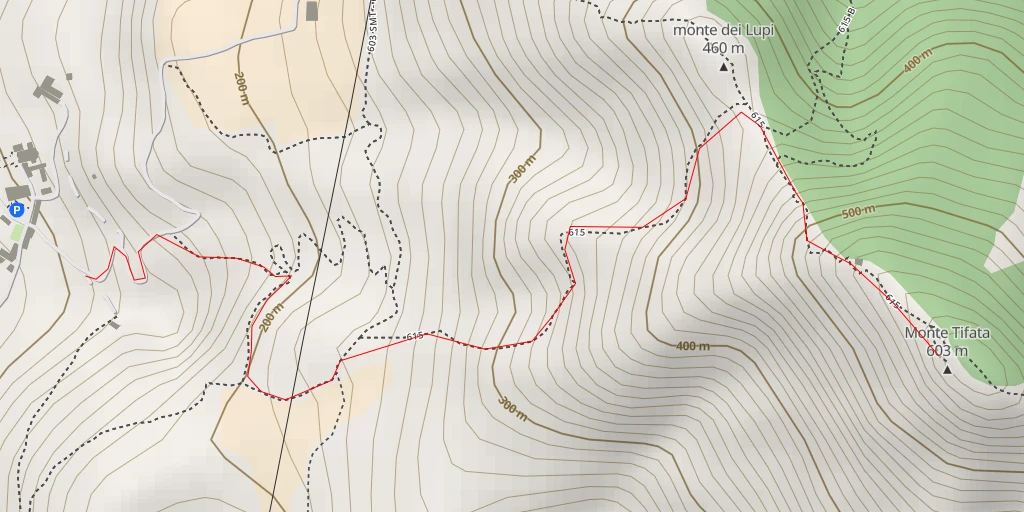 Carte de l'itinéraire :  Monte Tifata