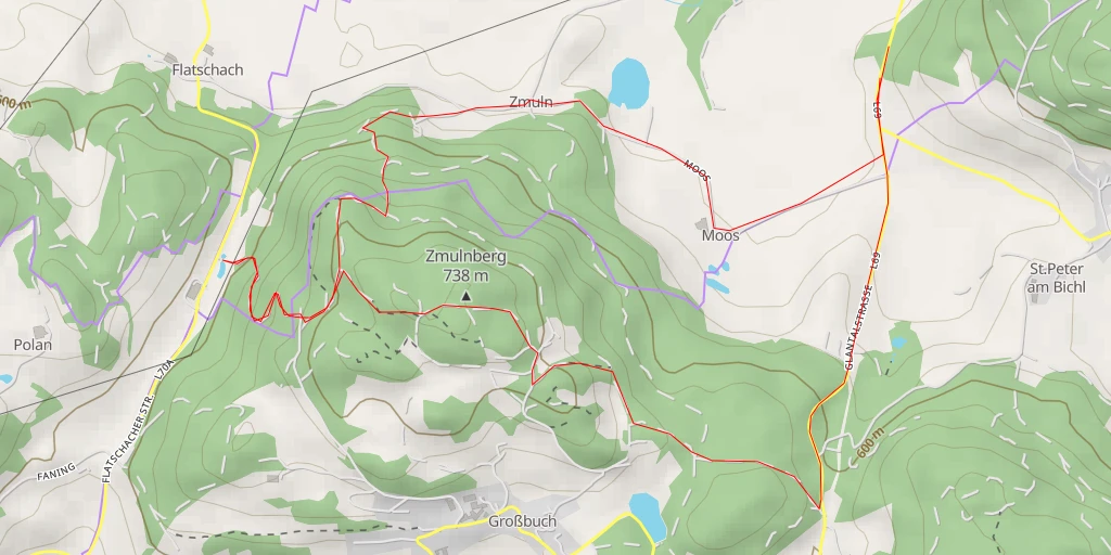 Map of the trail for Flatschacher Straße - Flatschacher Straße