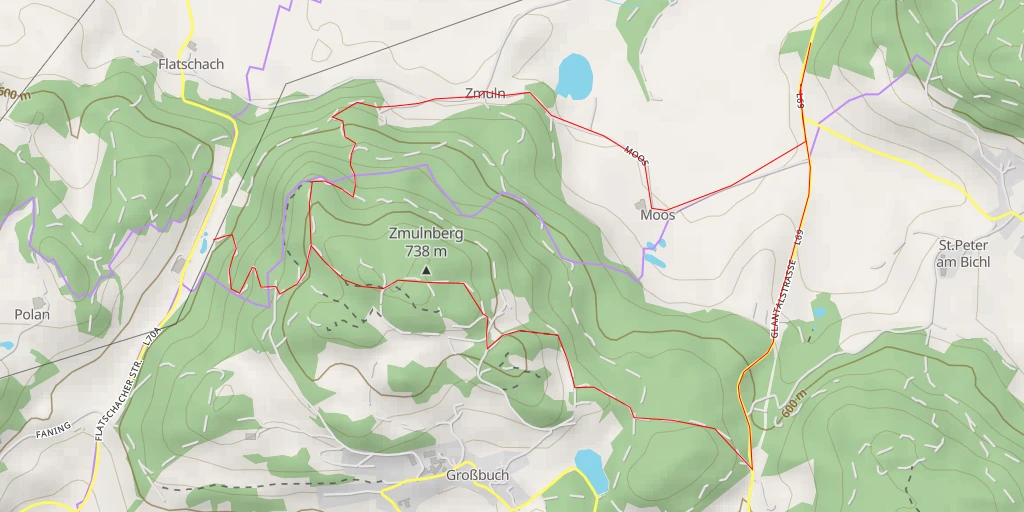 Map of the trail for Flatschacher Straße - Flatschacher Straße