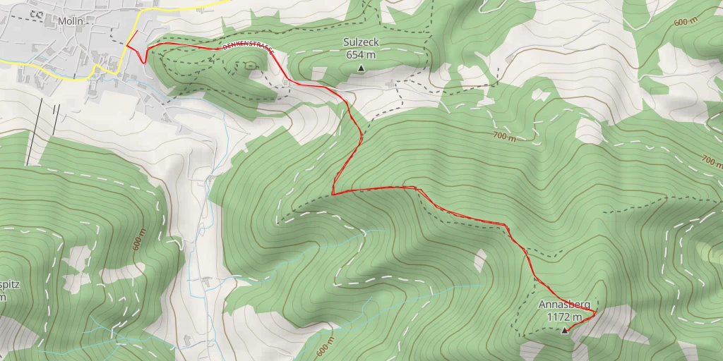 Carte de l'itinéraire :  Annasberg