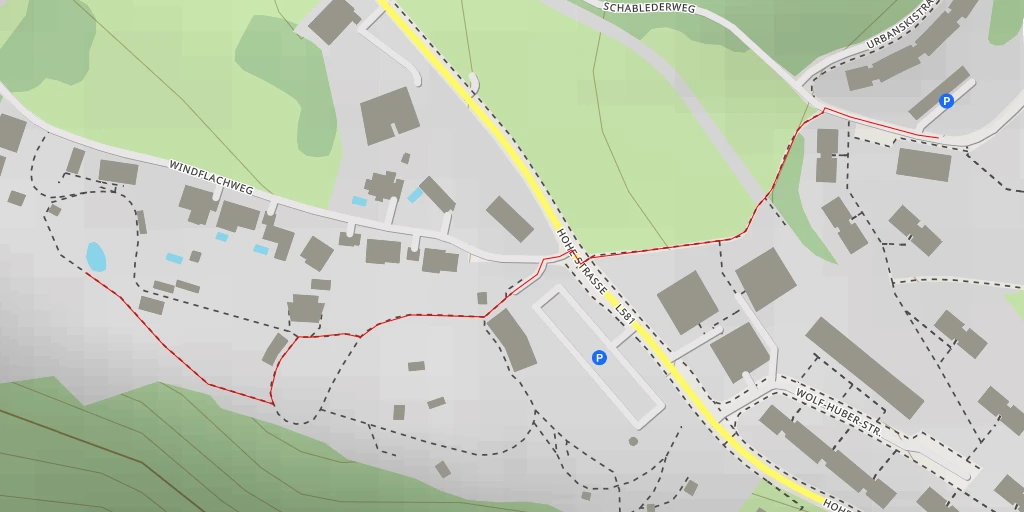 Map of the trail for Linzer Tiergarten - Windflachweg - Linz