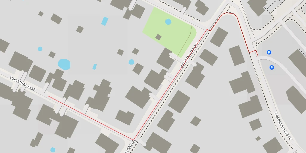 Map of the trail for Lortzinggasse - Linz