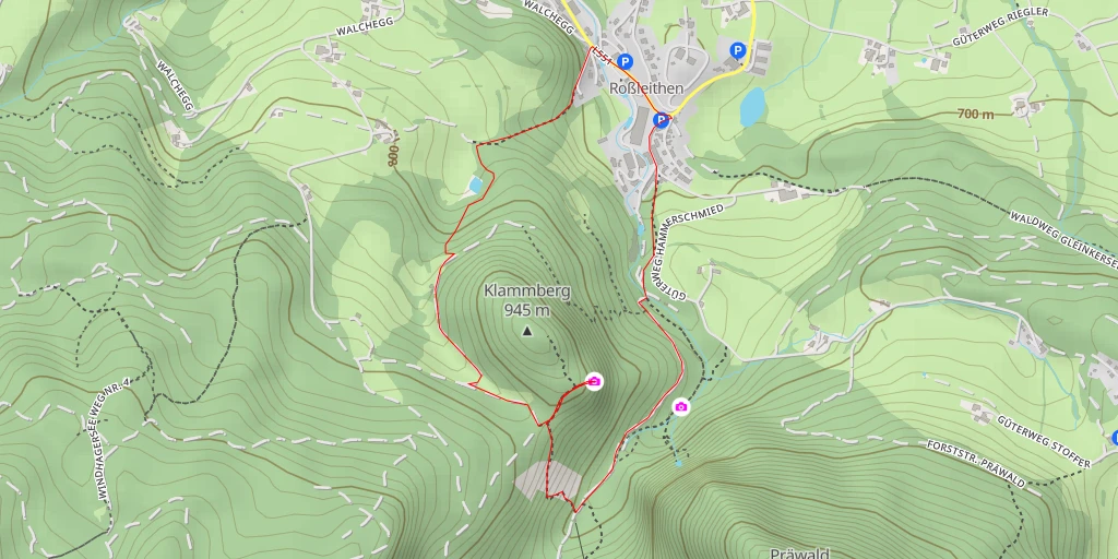 Map of the trail for Güterweg Hammerschmied