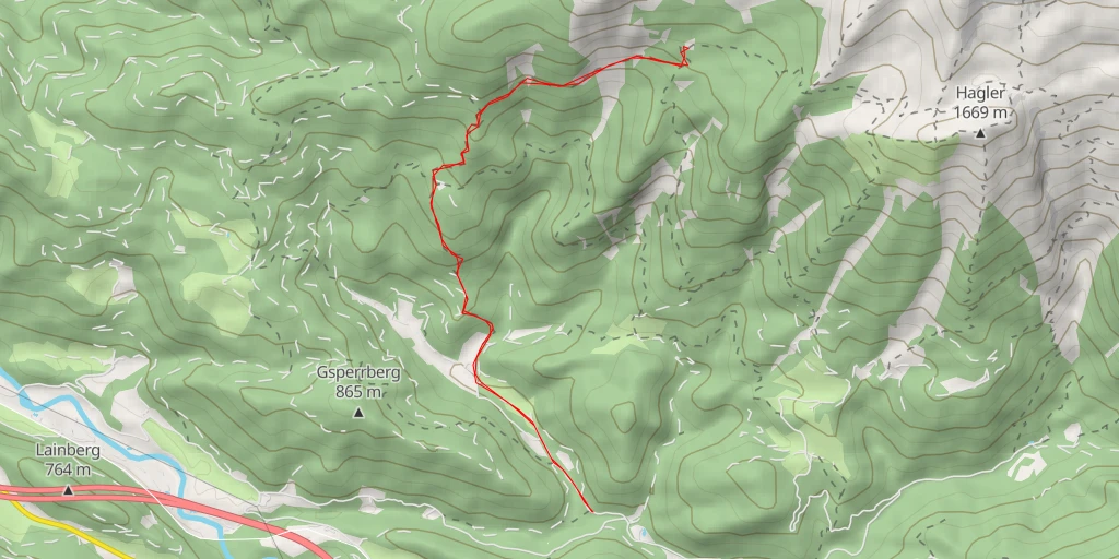 Map of the trail for Jagdhütte Bärenriedlau