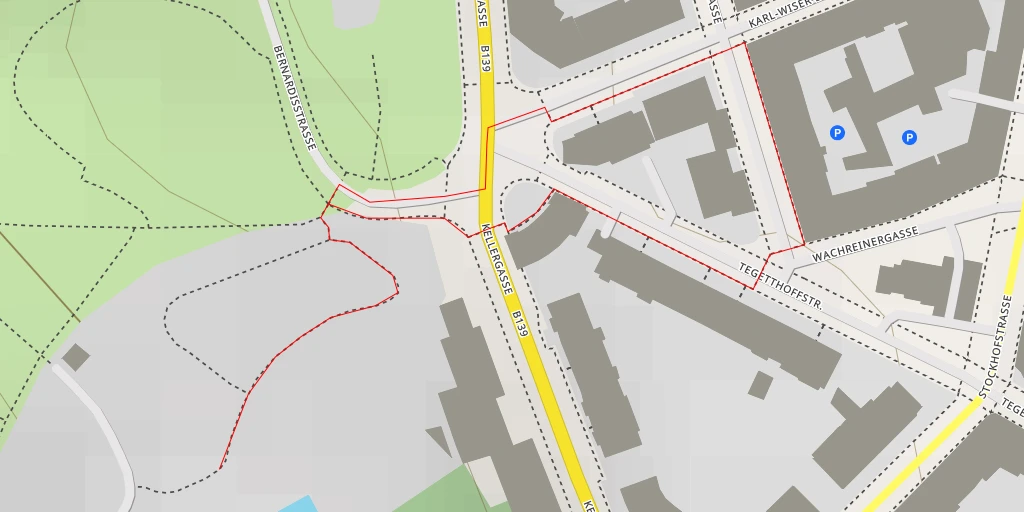 Map of the trail for Landwirtschaftskammer Oberösterreich - Auf der Gugl - Linz