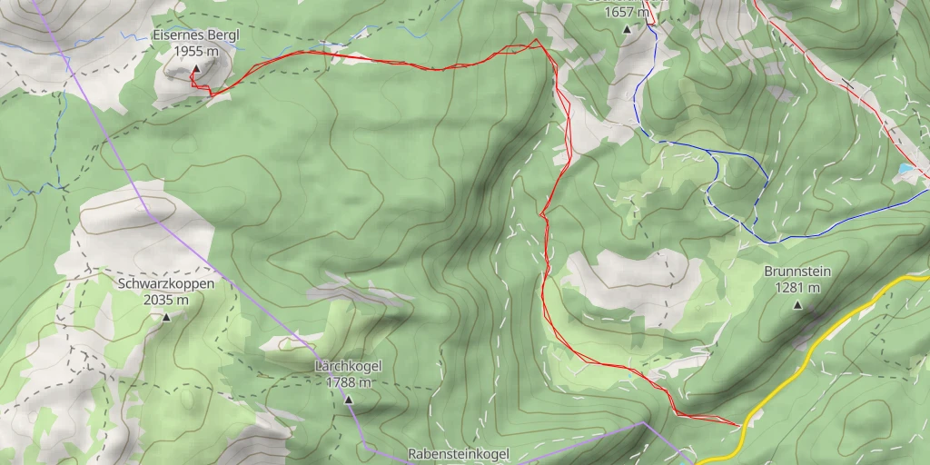 Carte de l'itinéraire :  Eisernes Bergl