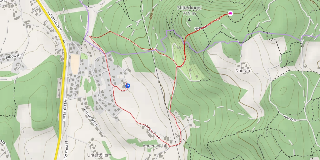 Map of the trail for Waldesstille