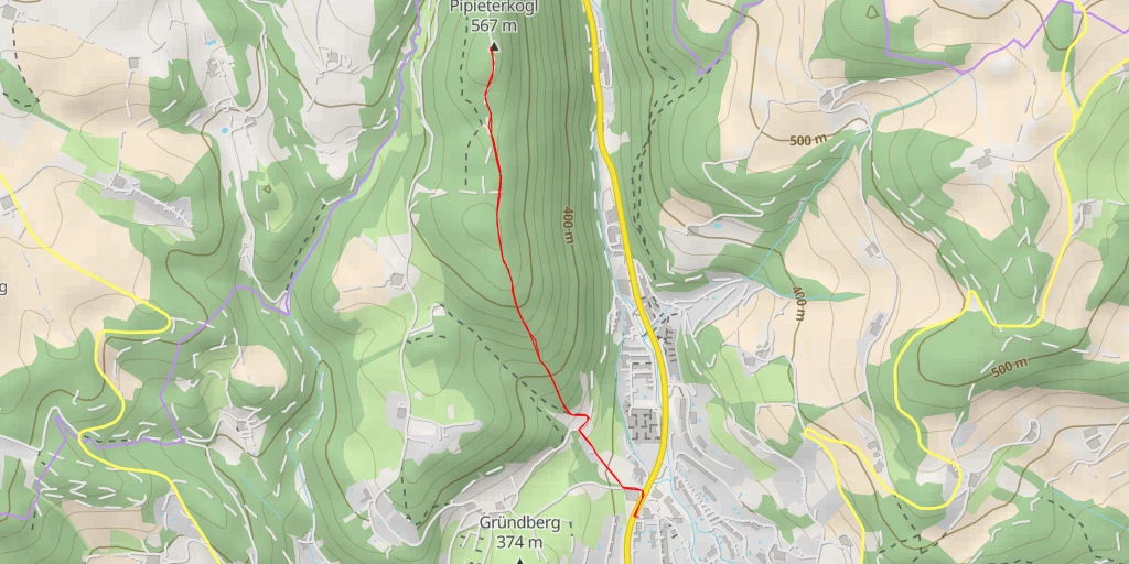 Map of the trail for Pipieterkogel