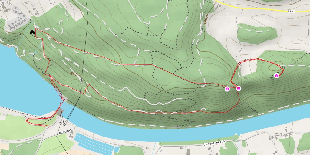 Map of the trail for Petelinz