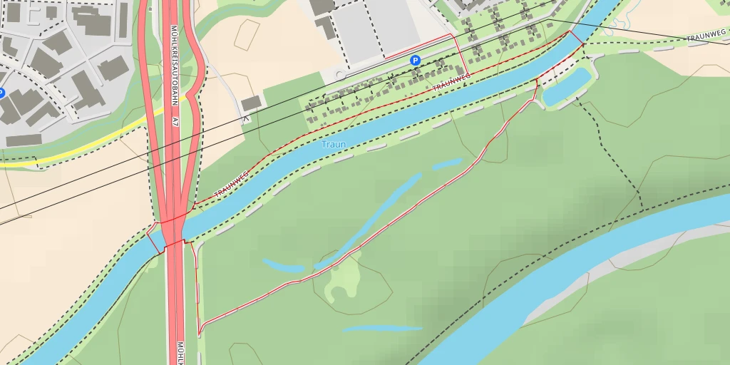 Map of the trail for Traunweg - Traunweg - Linz