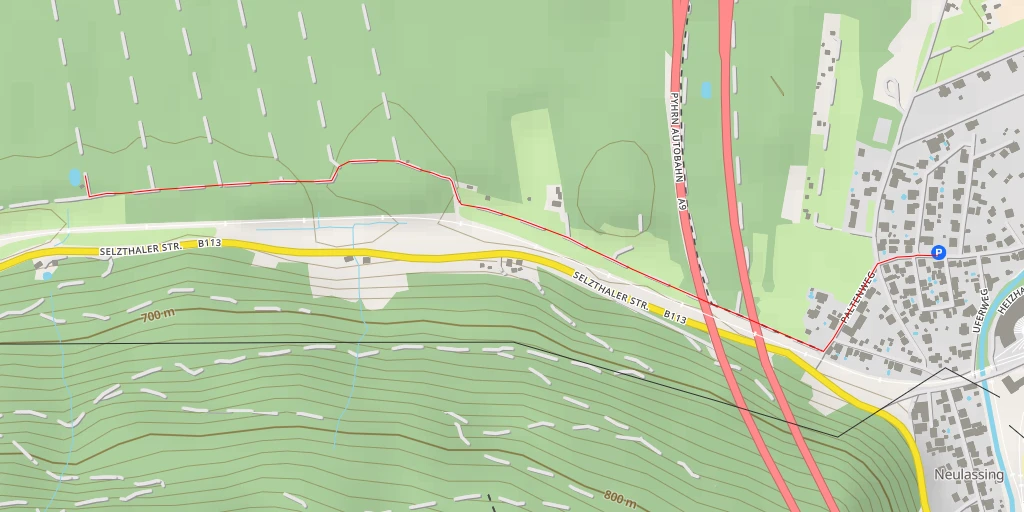 Carte de l'itinéraire :  Wascheneggerweg - Wascheneggerweg