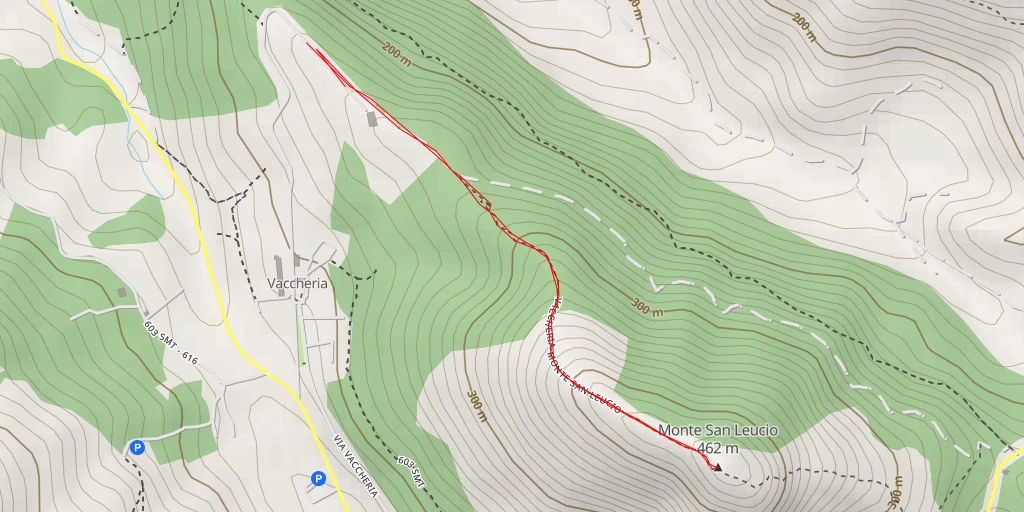 Carte de l'itinéraire :  Monte San Leucio