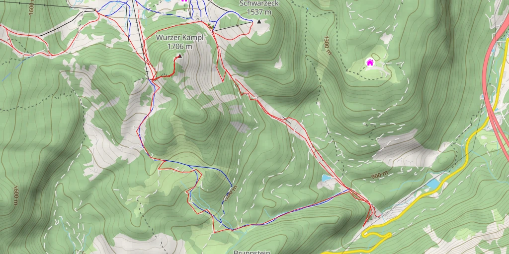 Carte de l'itinéraire :  Wurzer Kampl