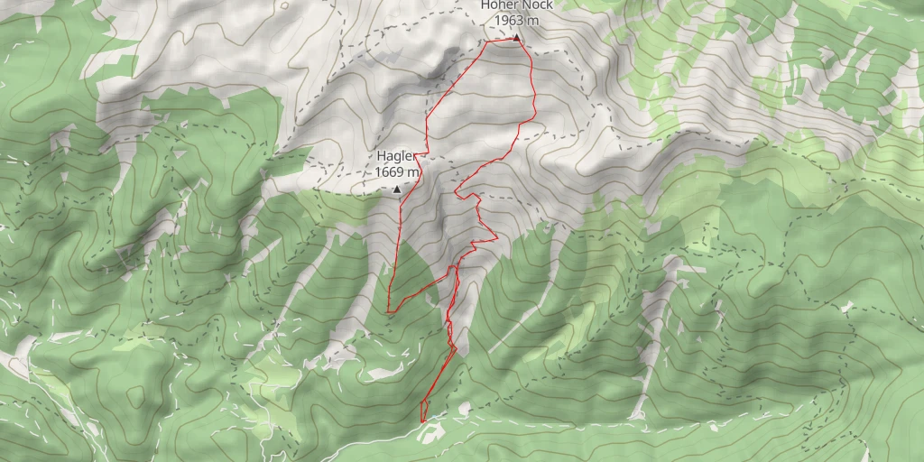 Carte de l'itinéraire :  Hoher Nock