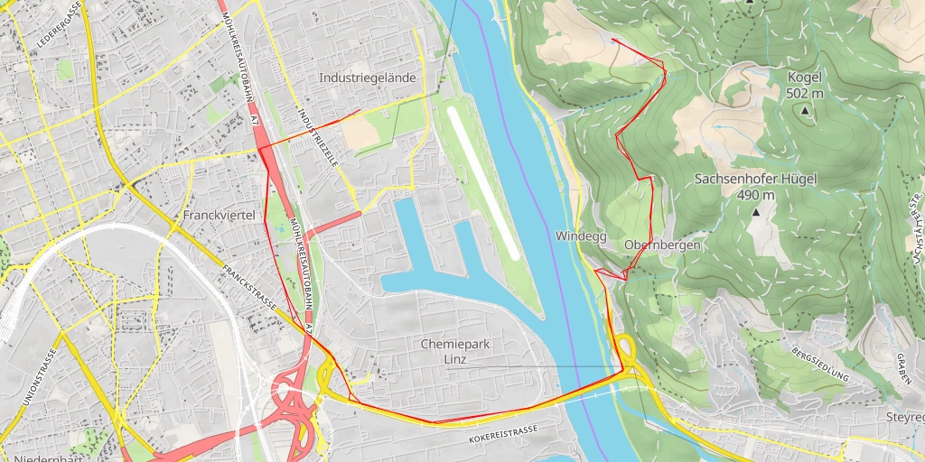 Map of the trail for Bimesbauer