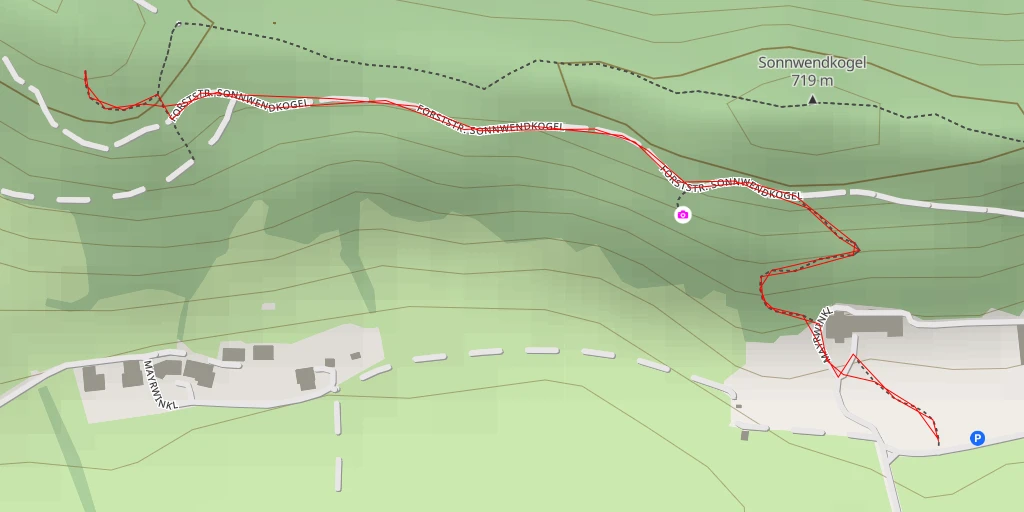 Carte de l'itinéraire :  Forststraße Dammgut - Forststraße Dammgut