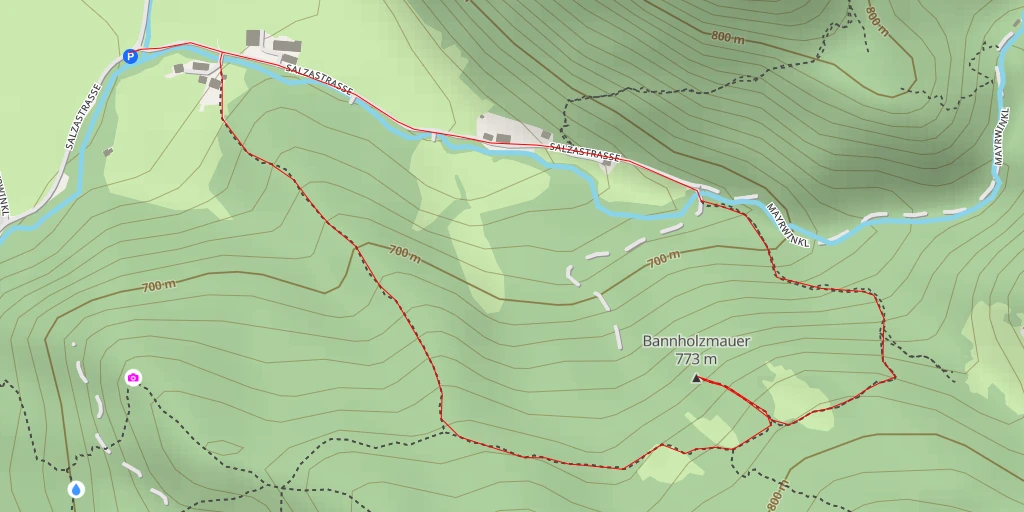 Carte de l'itinéraire :  Salzastraße