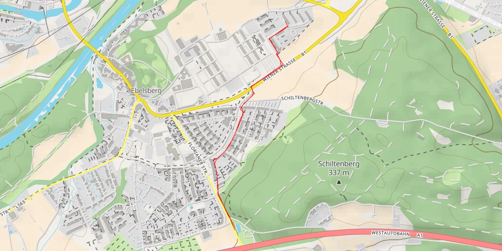 Map of the trail for Florianer Straße - Florianer Straße - Linz