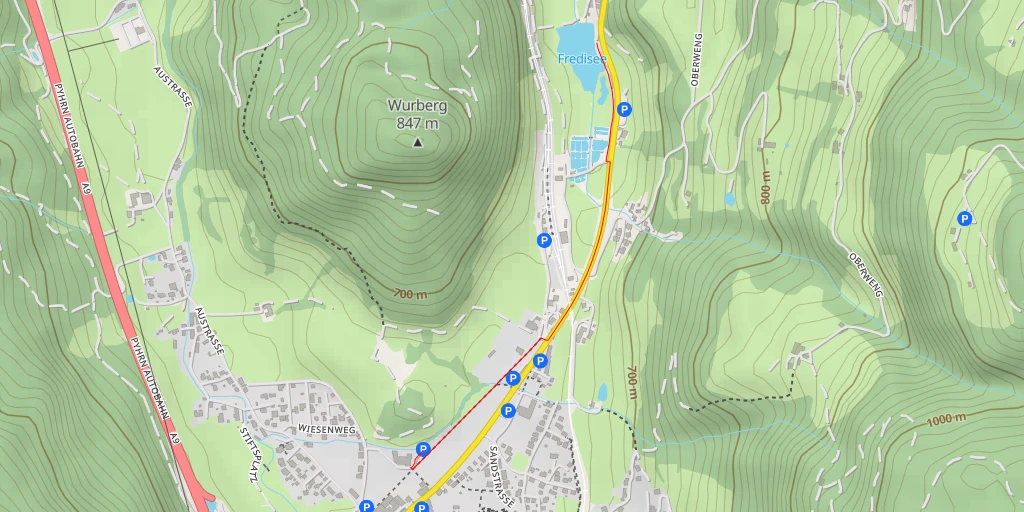 Map of the trail for Fredisee