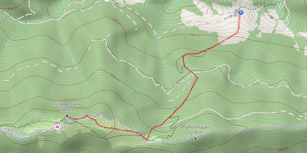 Map of the trail for Schoberstein