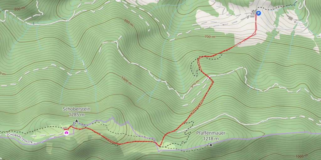 Map of the trail for Schobersteinhaus - Ternberg