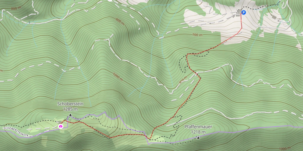 Carte de l'itinéraire :  Schobersteinhaus