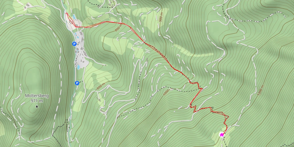 Map of the trail for Hofalm