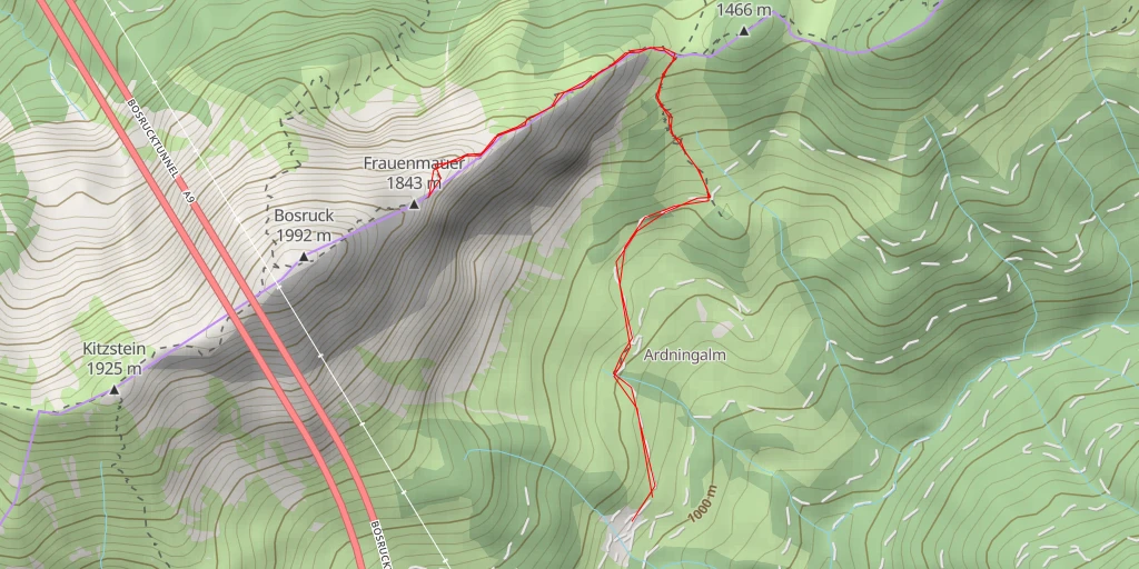 Carte de l'itinéraire :  Frauenmauer