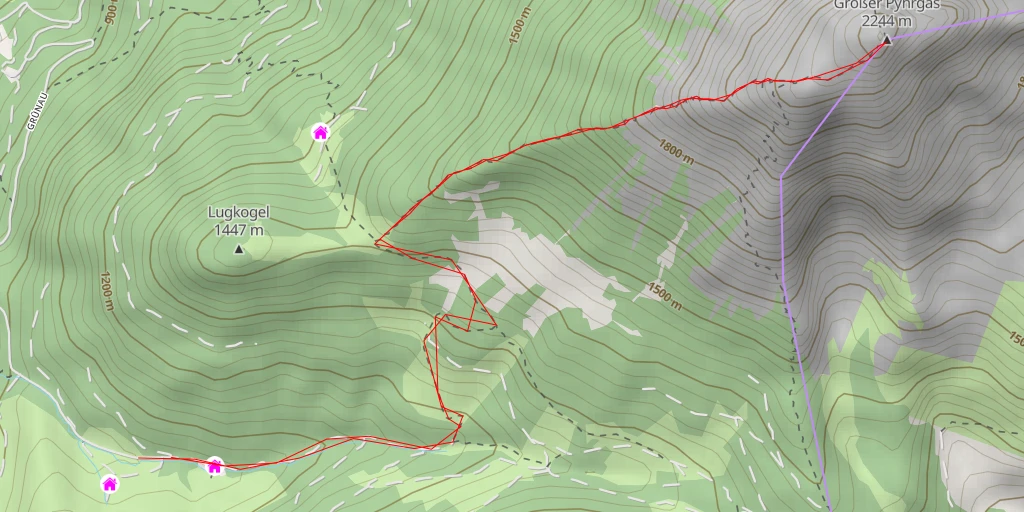 Carte de l'itinéraire :  Großer Pyhrgas