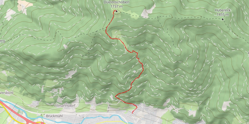 Map of the trail for Dürrenschöberl