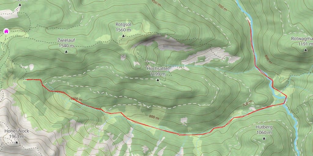 Map of the trail for Herzerlsee