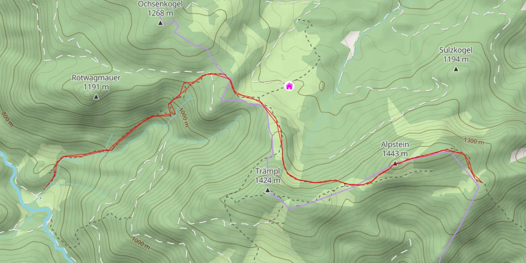 Map of the trail for Bossbrettkogel