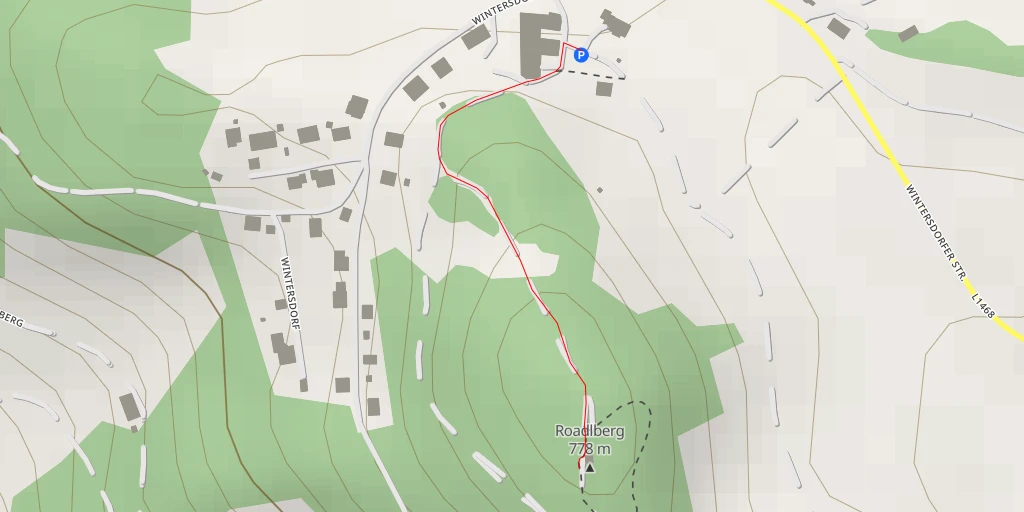 Map of the trail for Roadlberg