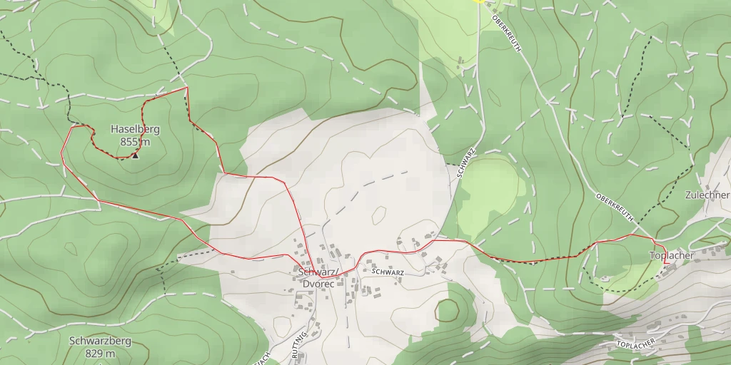 Map of the trail for Haselberg