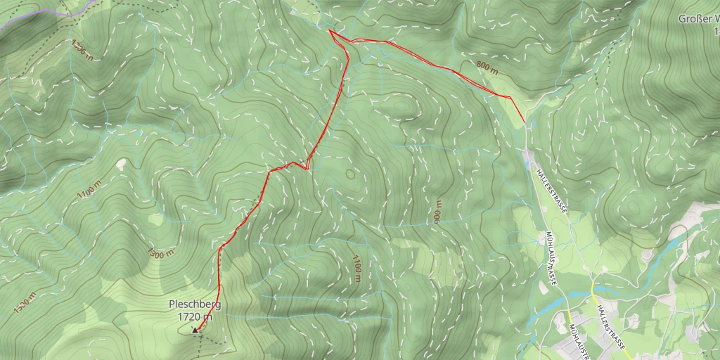 Map of the trail for Pleschberg