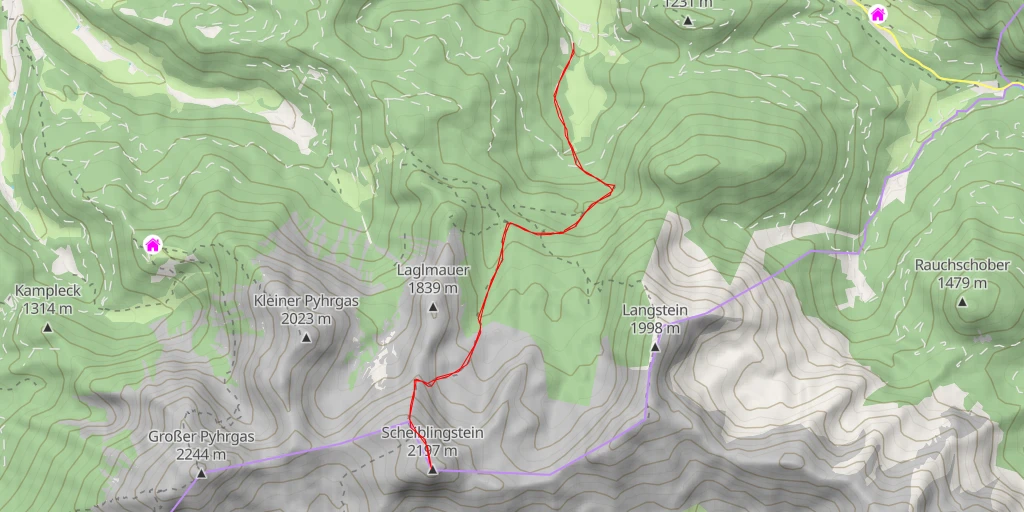 Map of the trail for Scheiblingstein